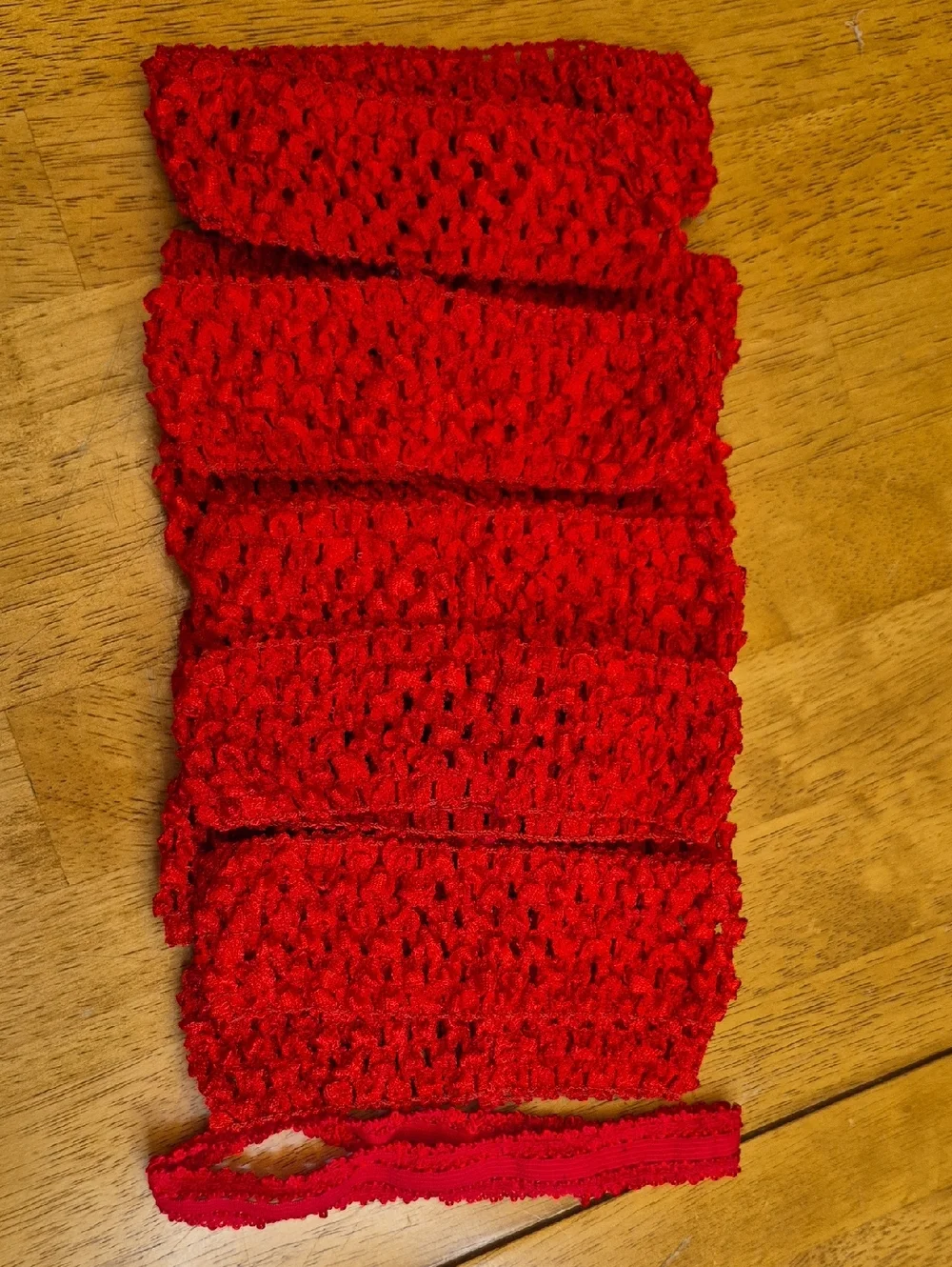 12 Piece Red Crochet Headband Set Babies Kids - Crafters Pack - Hairbow Supplies